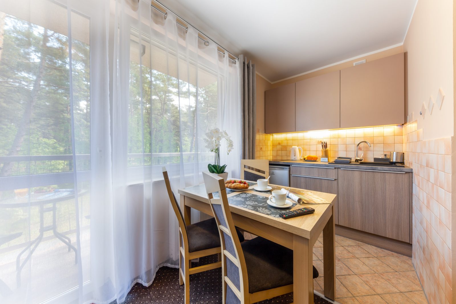 Apartament z jedną sypialnią i balkonem